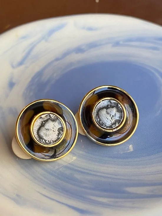 Vintage Anne Klein Clip On Earrings - Picture 2 of 6